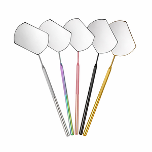 Espejo de Inspección Profesional HD de Acero Inoxidable para Extensión de Pestañas, Forma de Flor/Mariposa/Cuadrado, Herramienta de Entrenamiento para Pestañas - Product Image 3