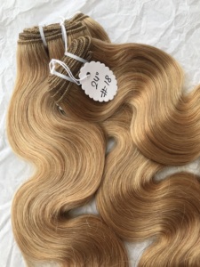 100% mechones de colores crudos sin procesar cabello de trama suave y sedoso No #18 cuerpo ondulado cutícula alineada cabello humano virgen Remy al por mayor - Product Image 6
