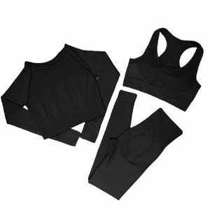 Women's Active Wear Gym Set XL Zip <b>Jacket</b> Sports Bra Workout Solid Plus Fitness <b>Yoga</b> Piece Suit for Breathable - Product Image 5