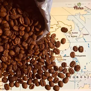 VIET NAM kavrulmuş Robusta 100% yüksek kalite toptan kahve çekirdeği 1Kg saf yüksek kaliteli olgun meyve pürüzsüz flaş doğrudan faktörü