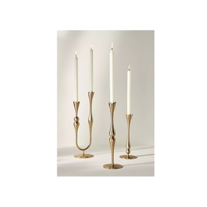 Porte-bougie simple en métal avec un style unique pour les centres de table, les maisons modernes, les décors de mariage et les thèmes de décoration - Product Image 2