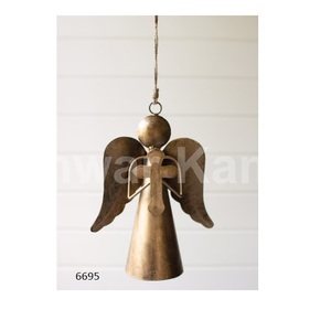 Top qualité fait à la main en métal mignon ange suspendu ornement décoratif pour arbre de noël nouvel an mariage suspendus ornements - Product Image 1