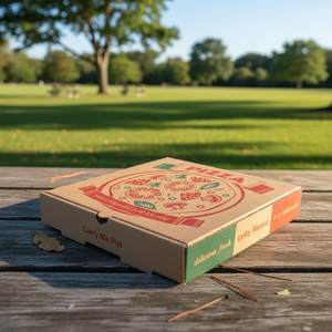 Caja de Pizza de Papel Kraft Ecológica con Logotipo Personalizado, Solución de Empaque de Alimentos Apta para Microondas para la Marca del Restaurante - Product Image 4