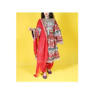 Vestido afegani de qualidade, vestido tradicional banjara tribais vintage afgano/paquistão