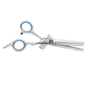 Ciseaux de barbier en argent de haute qualité, acier inoxydable 4Cr13, manche en céramique, ciseaux à effiler pour droitiers, logo personnalisé, beauté - Product Image 6