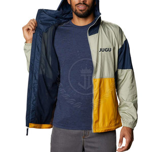Vestes coupe-vent décontractées pour hommes grandes tailles, respirantes, écologiques, fermeture éclair sur le devant, logo, nylon/polyester, haute qualité - Product Image 4