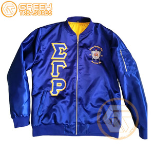Veste universitaire personnalisée Sigma Gamma Rho brodée en satin vêtements grecs respirants de haute qualité vestes pour femmes - Product Image 5