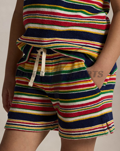 Casual Premium Quality Breathable Shorts Custom Design Cotton Striped Shorts Mesh Shorts Joggers Fitness Athletic Workout gym - Product Image 2