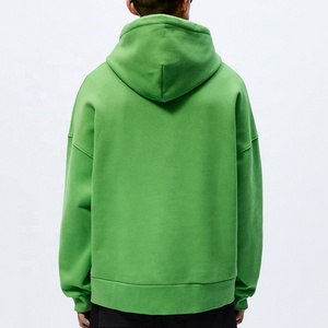 Liso con capucha para hombre Hip Hop Sudaderas con capucha Logotipo personalizado de peso pesado de algodón de gran tamaño Sudadera con capucha recortada en blanco para hombres en blanco - Product Image 2