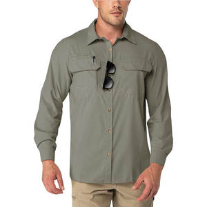 Camisas de pesca con botones de la mejor calidad, camisas de pesca de manga larga impermeables de Color sólido UPF 50 + para adultos - Product Image 2