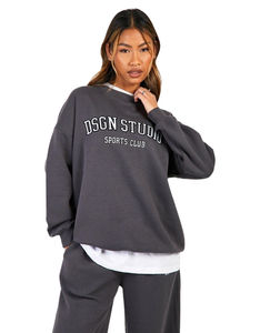 ODM 100% algodón de gran tamaño serigrafiado sudaderas con estilo para mujer Street Fashion Wear Jumper Sudadera Mujer - Product Image 1