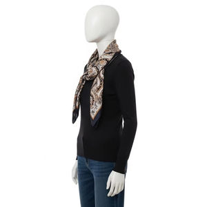 <b>Square</b> Digital Print <b>Silk</b> <b>Scarves</b> Lightweight Soft Smooth Fabric Elegant Style for Autumn Fashion and Daily Casual Wear - Product Image 2