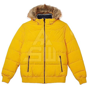 Blouson d'hiver personnalisé pour homme avec col montant et logo frontal, design respirant et léger, service OEM disponible - Product Image 1