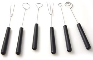 Fourchette à tremper le chocolat en acier inoxydable poignée en plastique bonbons noix gâteau aux fruits fondant pâtisserie outil pour chocolat - Product Image 3