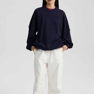 Sudadera cálida de cuello redondo, jersey liso, sudaderas con capucha, sudadera con hombros caídos, sudaderas con capucha, moda urbana, sudadera para mujer - Product Image 4