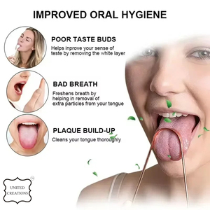 Surgical Grade Pure Copper <b>Tongue</b> <b>Cleaner</b> Stainless Steel Material for Effective Cleaning of the <b>Tongue</b> - Product Image 3
