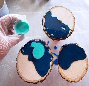 Ensemble de 4 sous-verres en bois écologiques de forme ronde moderne de taille personnalisée et de sous-verres en bois imprimés avec logo au prix le plus bas - Product Image 4