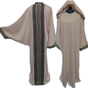 Vente en gros Abaya de luxe personnalisée en satin pour femmes Petite robe turque islamique avec manches à volants Abaya de style Dubaï pour musulmanes - Product Image 1