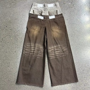 Taille haute surdimensionné essentiel pantalon à jambes larges pantalon confortable sueur coton pantalon personnalisé évasé piste Baggy pantalon pour hommes - Product Image 4