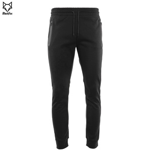 Men's Black Hooded Tracksuit Full <b>Zip</b> Sweatshirt and Joggers Pants Casual Solid Color Polyester Autumn Wear - Product Image 5