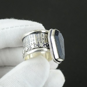 Sunstone Coffine Shape Silver <b>Ring</b> 925 Sterling Silver Spinner <b>Ring</b> Sunstone Coffin <b>Ring</b> Gemstone Silver <b>Ring</b> Handmade <b>Ring</b> - Product Image 2