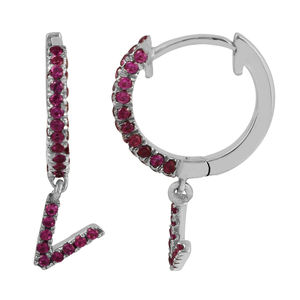 Proveedor de joyería de alta calidad, pendientes de aro con letra E de plata de ley 925 con topacio blanco, regalo de joyería para mujer - Product Image 6