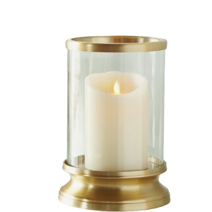 Bougeoir Hurricanes en métal poli doré pour la décoration de la maison et du mariage Lightning Handmade Interior House and Living Area - Product Image 1