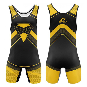 2026 Latest Hot <b>Sales</b> Custom Logo Stretch Spandex/Polyester Fashionable Wrestling Singlet <b>for</b> Men High Quality Durable - Product Image 3