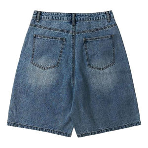 Shorts en jean pour hommes personnalisés, tendance streetwear estival, OEM, écologiques, respirants, en coton, coupe ample - Product Image 2