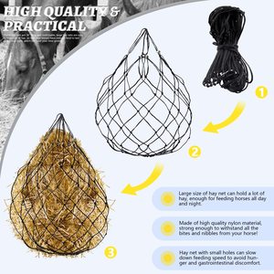 Sac à foin pour chevaux, chèvres, moutons, mangeoire suspendue pour stalles avec service de coupe pour utilisation en écurie - Product Image 5