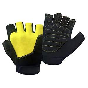 Gants de motard unisexes à demi-doigts rembourrés de gel pour un usage unisexe avec un design de logo personnalisé - Product Image 3