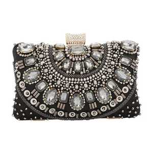 Sac à main de sport bohème de luxe pour le jour du match Chaînes de perles colorées élégantes Broderie Gland Décoration Fermeture à glissière étanche - Product Image 2