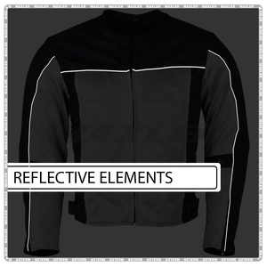 Blouson moto léger pour homme, homologué CE, avec empiècements en mesh respirant, doublure imperméable amovible, col montant - Product Image 5