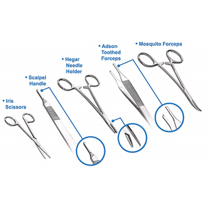 Kit de pratique de suture de la meilleure qualité, kits de suture chirurgicale médicale Kits de dissection pour étudiants kit de suture, instrument médical - Product Image 3