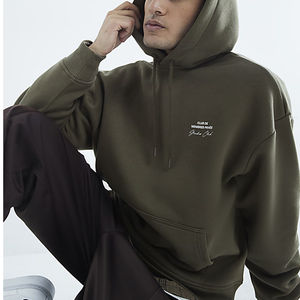 Sweat-shirts d'hiver décontractés à coupe classique 100% coton de haute qualité, vierges, avec poche kangourou, pour hommes, personnalisables avec logo et strass (OEM/ODM) - Product Image 1