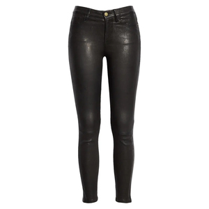 2025 <b>Ladies</b> Casual Winter Leather <b>Pants</b> High Quality Trendy Style Flat Front Bulk Quantity for Wholesale Sale - Product Image 1