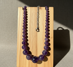 Top vente collier de perles d'améthyste naturelle pour les femmes 18 pouces argent 925 serrure noué à la main Design accessoire de mode à la mode cadeau - Product Image 3