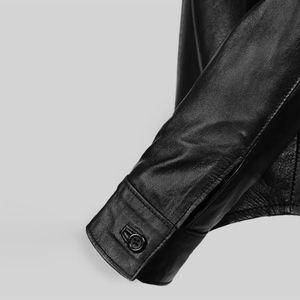 Chemise en cuir d'agneau véritable de haute qualité à séchage rapide pour hommes, poids léger, vente en gros, bon marché, meilleure conception personnalisée - Product Image 6