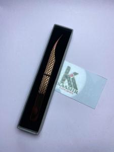 Pince à épiler d'extension de cils à isolation droite en or rose à vendre à chaud en acier inoxydable avec Nano Grip Prix compétitif - Product Image 6