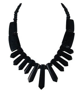 Collier tendance inspiré des défilés de mode, forme géométrique faite à la main, bijoux fantaisie - Product Image 2