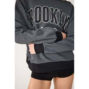 Sudadera de Algodón con Estampado Brooklyn, Corte Holgado - Product Image 3