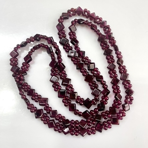 Beau collier de perles de grenat naturel fait à la main collier de perles rouges en gros - Product Image 2
