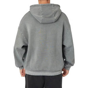 เสื้อฮู้ดสวมหัวทรงโอเวอร์ไซส์สำหรับผู้ชายผ้าปะติดเสื้อสไตล์ฮิปฮอปบ็อกซี่ไซส์ใหญ่พิเศษ - Product Image 2