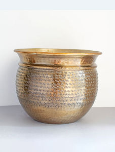 AK Laiton Table droite en métal mini jardinière moderne noir doré avec support article décoratif pour la maison - Product Image 3