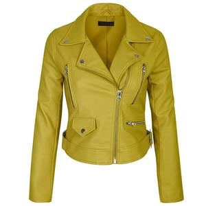 Nueva llegada de las mujeres de alta calidad al por mayor chaqueta de moda de cuero nuevo diseño chaqueta de moda de cuero puro para la venta en línea genuina - Product Image 2