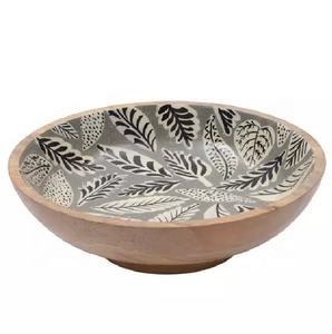 100% Natural Wooden Salad Bowl or Dinnerware Bowl With Server Latest Kitchen Hotel Home Restaurant Wholesale <b>Price</b> Bowl - Product Image 6