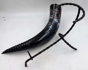 Cuerno de búfalo Natural de calidad, cuerno vikingo para beber, diseño de Animal antiguo tallado, pulido por Artesanías de media luna - Product Image 3