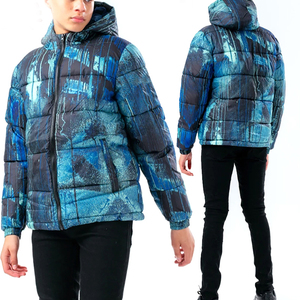 New Arrival Custom Men's Puffer Jackets High Quality Canvas Fabric Stand Collar Eco-Friendly High Street Style Winter Street - Product Image 6