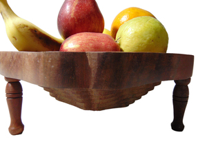 Bandeja de madera para frutas secas con 6 compartimentos Bandeja de almacenamiento decorativa hecha a mano para frutas secas, aperitivos dulces - Product Image 6