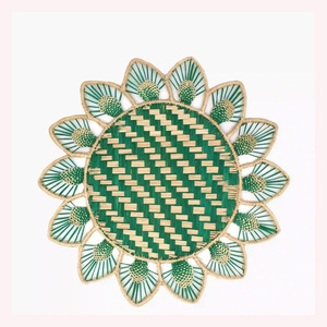 Camino de mesa de ratán y Rafia tejido a mano 2025 | Boho-Chic Seagrass Home Accent para un comedor elegante y una decoración rústica - Product Image 5